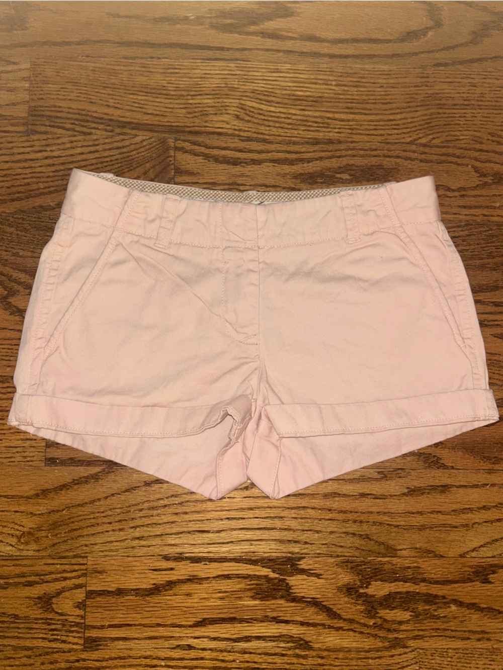 J. Crew Light Pink Cuffed Cotton Shorts